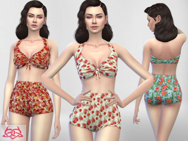  The Sims Resource: Pin up Swimwear 1 recolor 3 by Colores Urbanos