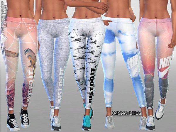  The Sims Resource: Gym Fit Track and Field Leggings Collection by Pinkzombiecupcakes
