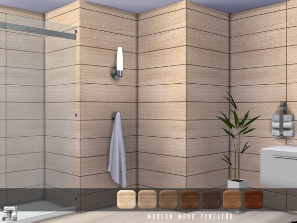  The Sims Resource: Modern Wood Paneling by .Torque
