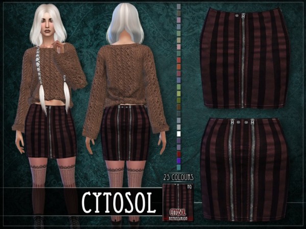  The Sims Resource: Cytosol Skirt by RemusSirion