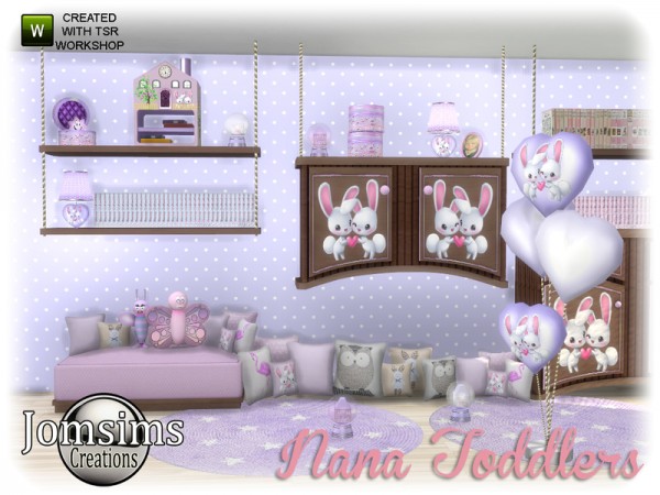  The Sims Resource: Nana toddlers deco set by jomsims