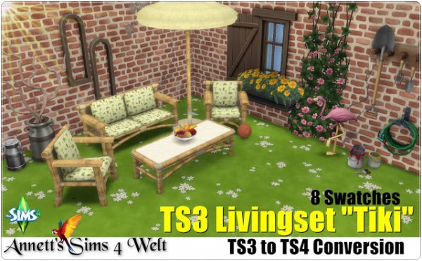  Annett`s Sims 4 Welt: Living Set Tiki converted