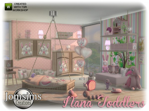  The Sims Resource: Nana toddlers deco set by jomsims