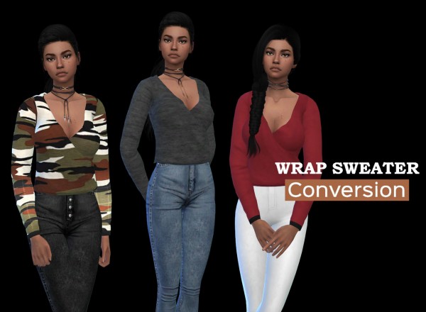 Leo 4 Sims: Wrap sweater recolor