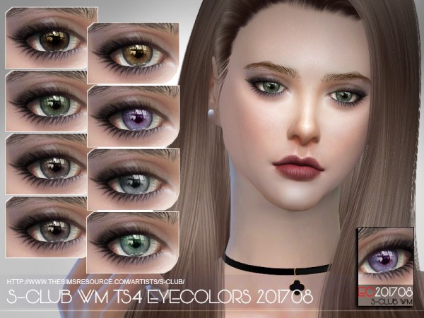  The Sims Resource: Eyecolors 201708 by S Club