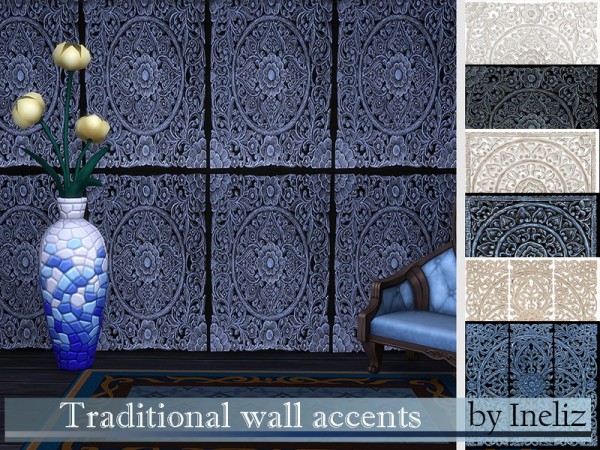  The Sims Resource: Traditional wall accents by Ineliz