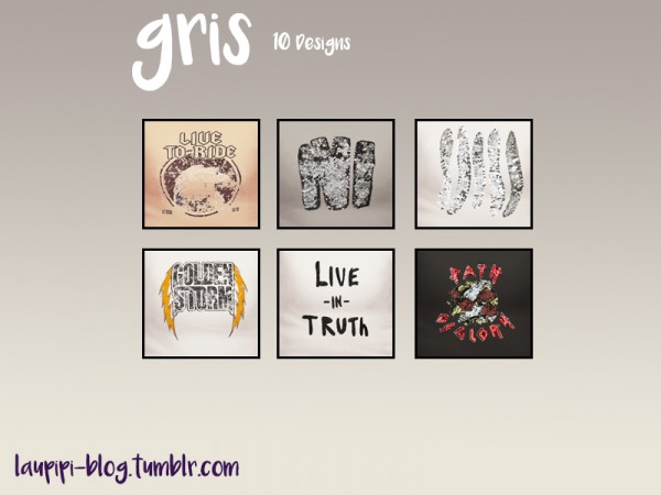  The Sims Resource: Gris T Shirt by Laupipi