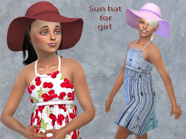  The Sims Resource: Sun hat for girl by neissy