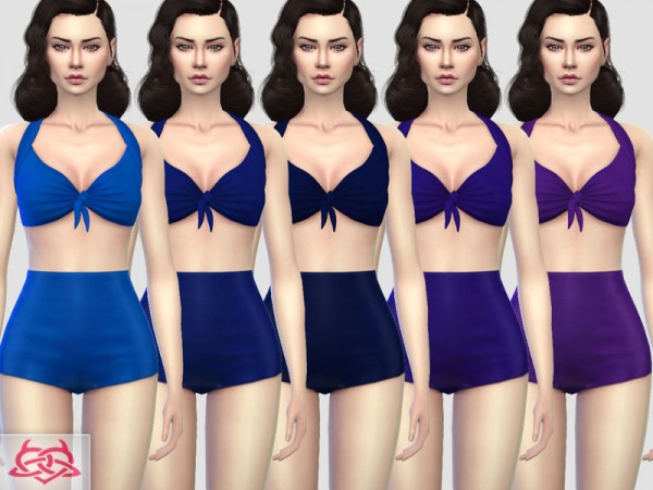  The Sims Resource: Pin up Swimwear 1 recolor by Colores Urbanos