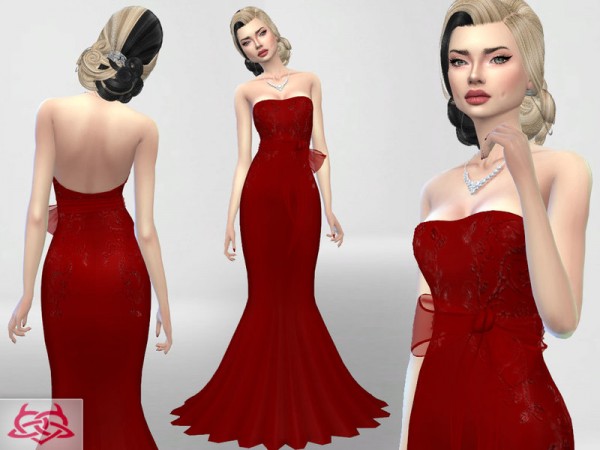  The Sims Resource: Wedding Dress 4 recolor 1 by Colores Urbanos