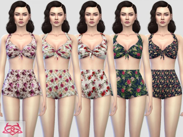  The Sims Resource: Pin up Swimwear 1 recolor 3 by Colores Urbanos