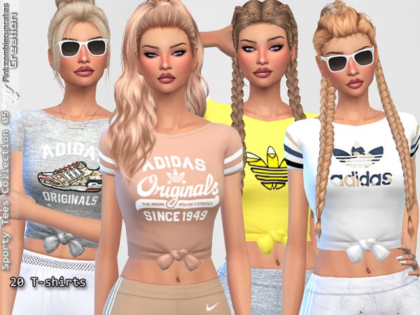  The Sims Resource: Sporty Tees Collection 05 by Pinkzombiecupcakes
