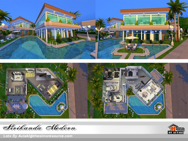  The Sims Resource: Sirikanda Modern No CC by Autaki