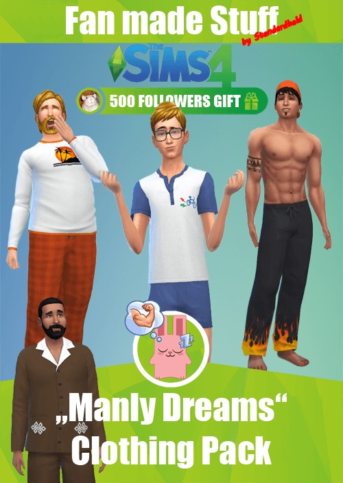  Simsworkshop: Manly Dreams sleepwear pack 1.2 by Standardheld