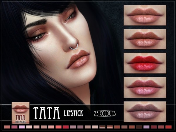  The Sims Resource: Tata Lipstick by RemusSirion