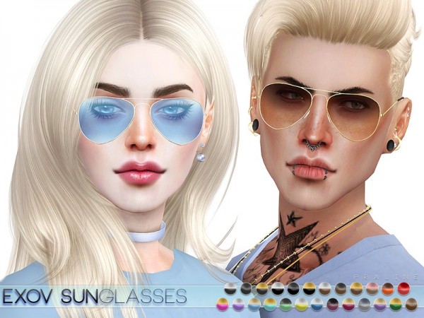  The Sims Resource: EXOV Sunglasses by Pralinesims