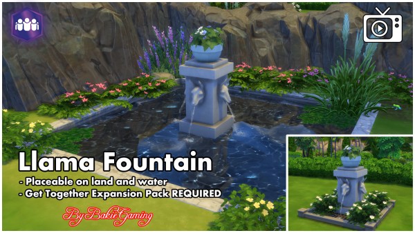  Mod The Sims: Llama Fountain by Bakie