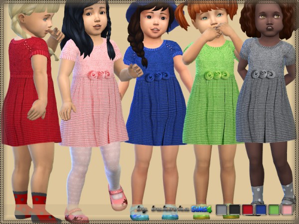  The Sims Resource: Dress Knitted by bukovka