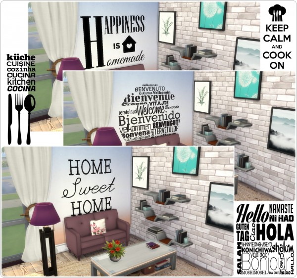  Annett`s Sims 4 Welt: Wall Deco Saying