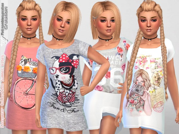  The Sims Resource: Sleepwear Collection Summer Vibes by Pinkzombiecupcakes
