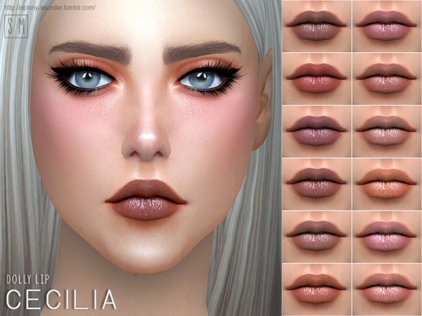  The Sims Resource: Cecilia    Dolly Lip by Screaming Mustard