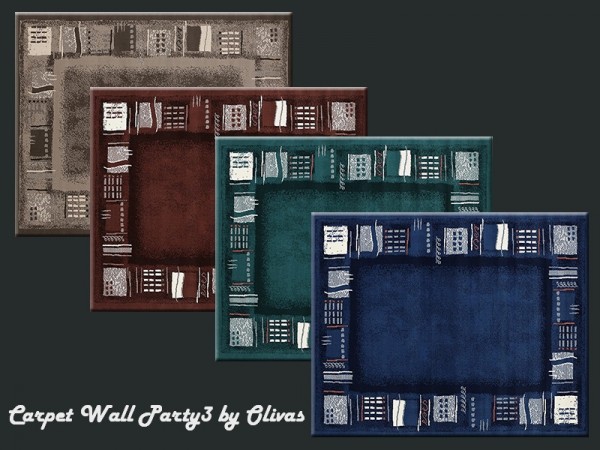  The Sims Resource: Set Carpet Wall Party 1 by olivas