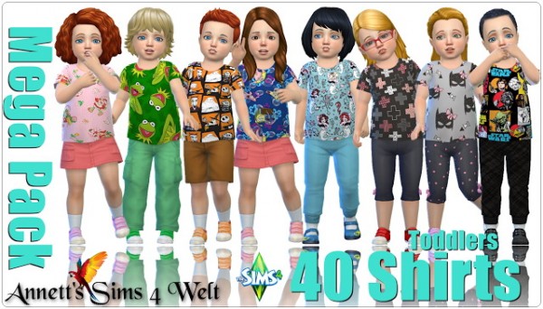  Annett`s Sims 4 Welt: Mega Pack   40 Toddler Shirts