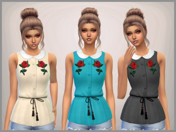  The Sims Resource: Rose Tops by SweetDreamsZzzzz