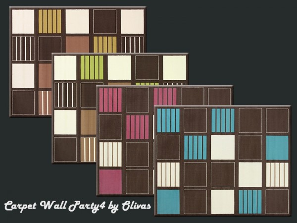  The Sims Resource: Set Carpet Wall Party 1 by olivas