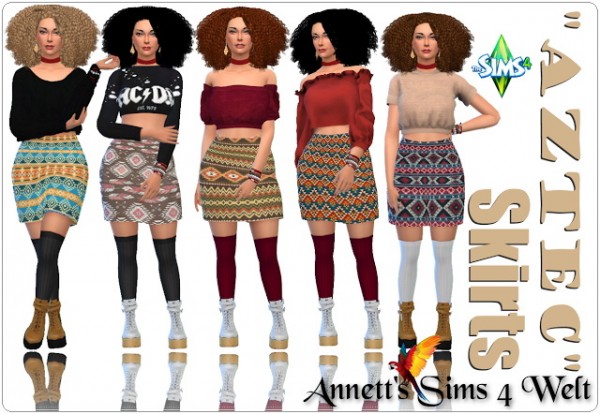  Annett`s Sims 4 Welt: Skirts Aztec