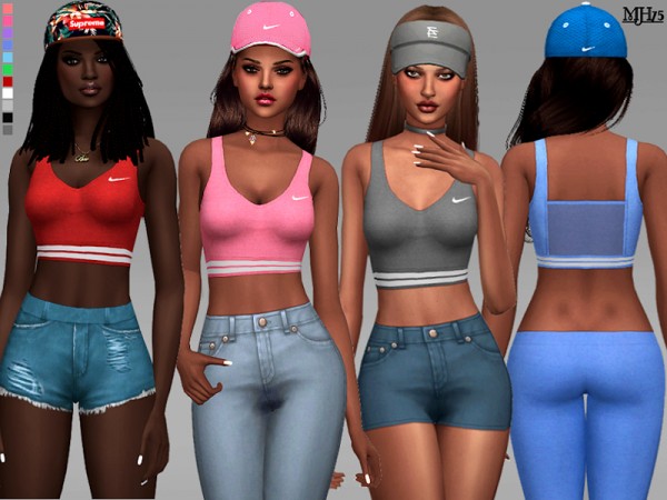  The Sims Resource: Sports Pro Tops by Margeh 75