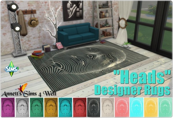  Annett`s Sims 4 Welt: Designer Rugs Heads