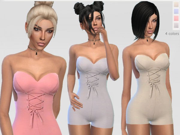  The Sims Resource: Strapless Romper by Puresim