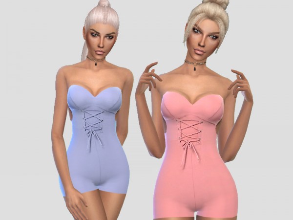  The Sims Resource: Strapless Romper by Puresim