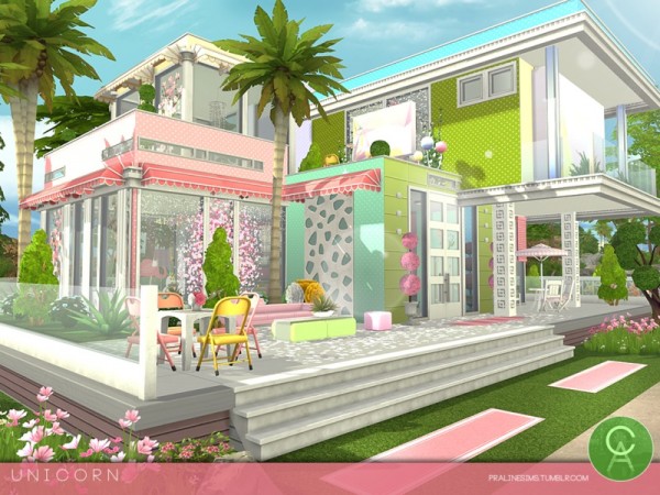 The Sims Resource: Unicorn house by Pralinesims • Sims 4 Downloads