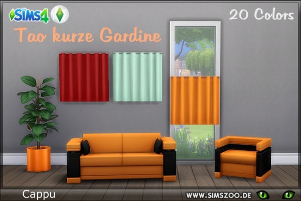  Blackys Sims 4 Zoo: Tao short curtains by Cappu