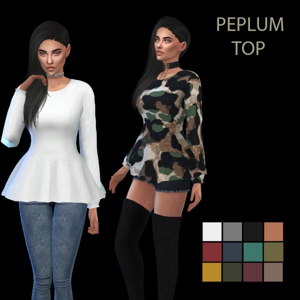  Leo 4 Sims: Peplum top recolor