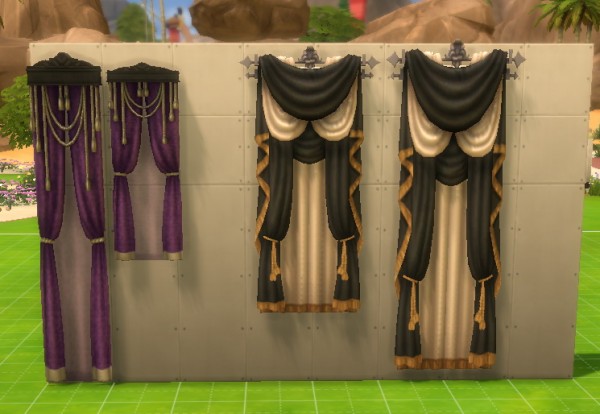  Simsworkshop: Vampire Game Pack Curtains for All Wall