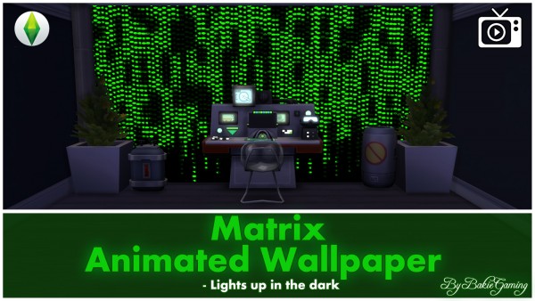  Mod The Sims: Animated Wallpaper   Matrix by Bakie