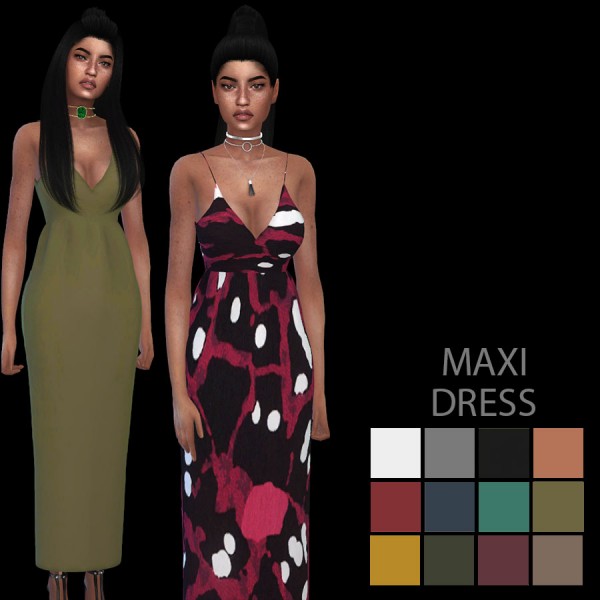  Leo 4 Sims: Maxi dress recolor