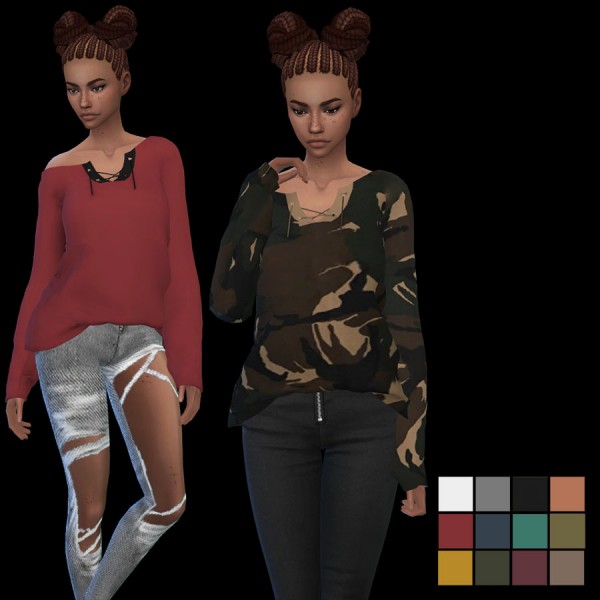  Leo 4 Sims: Loose top recolor