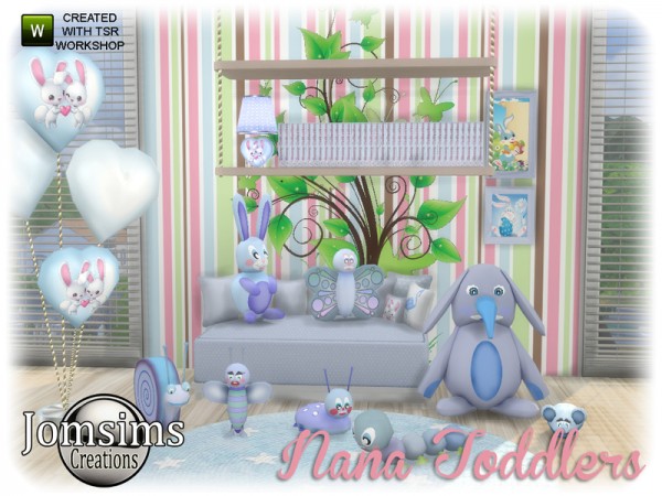  The Sims Resource: Nana toddlers toys deco set by jomsims