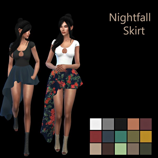  Leo 4 Sims: Night Fall Skirt recolor