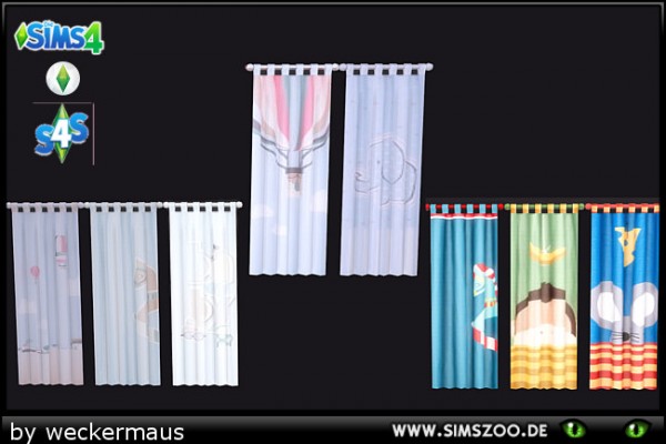  Blackys Sims 4 Zoo: Childrens junk curtains by weckermaus
