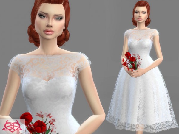  The Sims Resource: Wedding Dress 5 by Colores Urbanos