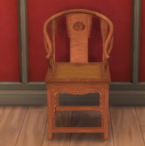  Simsworkshop: Ming Huanghua pear carved back chair by BigUglyHag