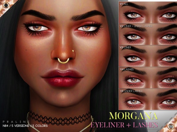 The Sims Resource: Morgana Eyeliner N64 by Pralinesims