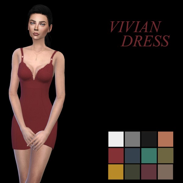 Leo 4 Sims: Vivian dress recolor