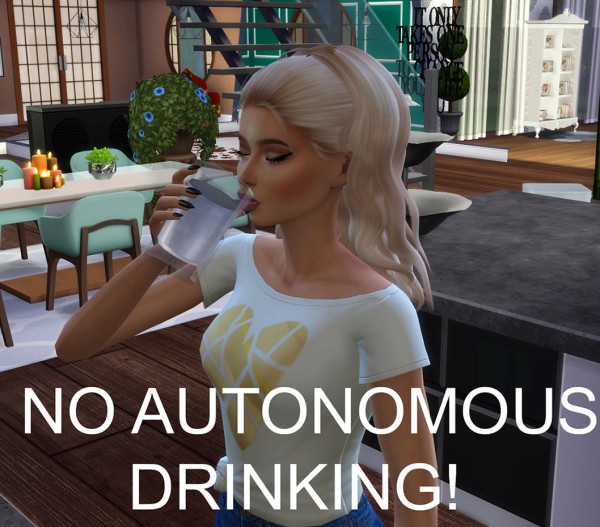  Mod The Sims: No Autonomous Drinking by taraab