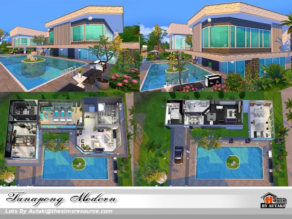  The Sims Resource: Tanapong Modern house by Autaki